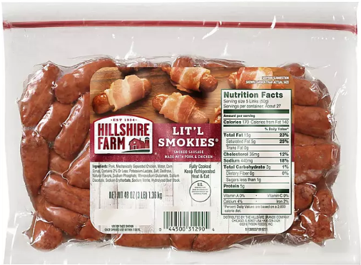 10681 Hillshire Farm Lit' Smokies Smoked Sausage (48 oz.)