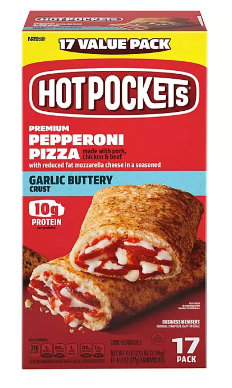 11109 Hot Pockets Pepperoni Pizza Stuffed Sandwiches, Frozen (17 ct.)