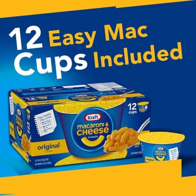 404021 Kraft Original Macaroni and Cheese Easy Microwavable Dinner (12 pk.)