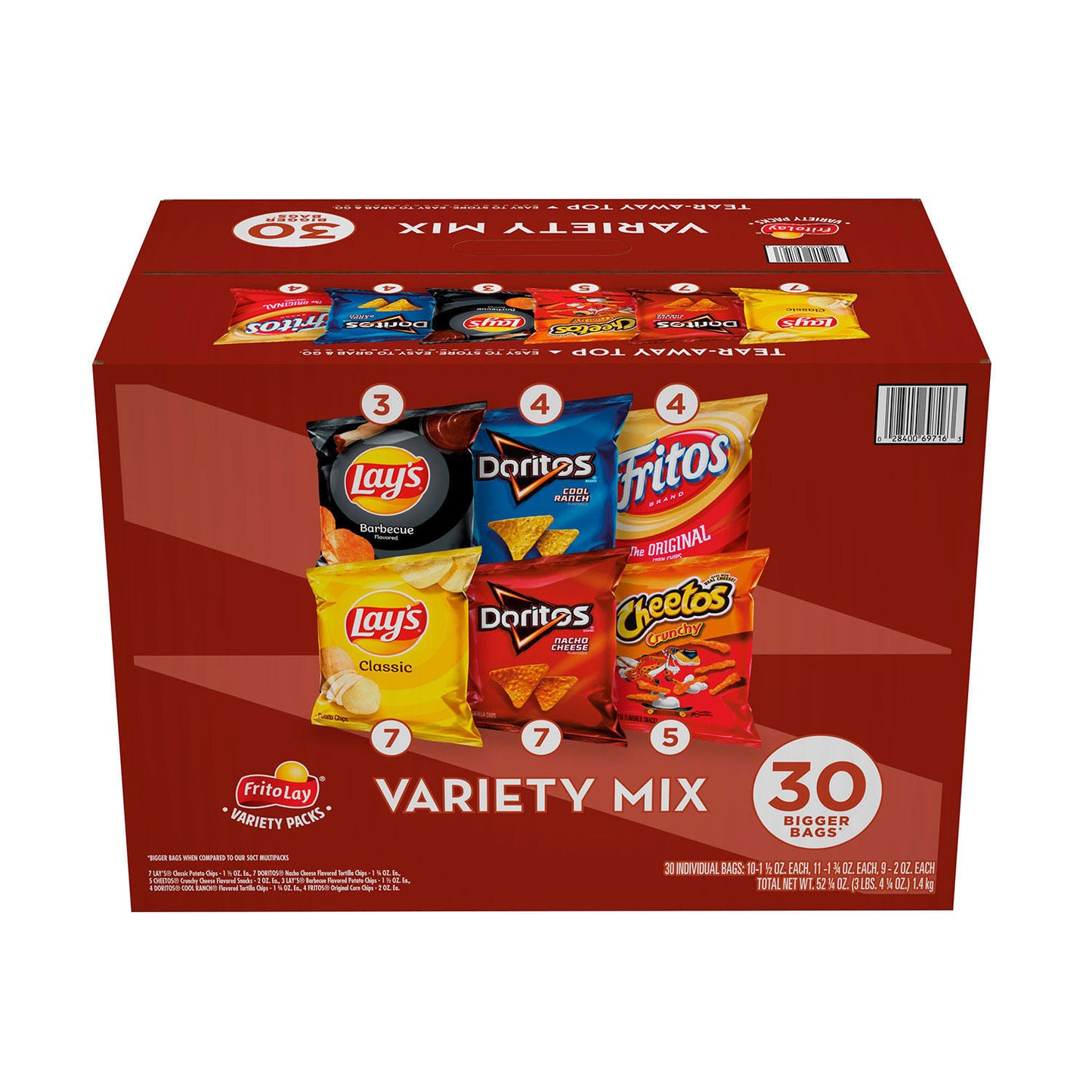 990004979 Frito-Lay Big Grab Bags Chips and Snacks Variety Pack (30 ct.)