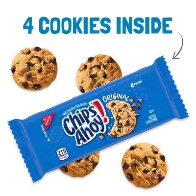 124258 CHIPS AHOY! Chocolate Chip Cookies, Snack Packs (24 pk.)